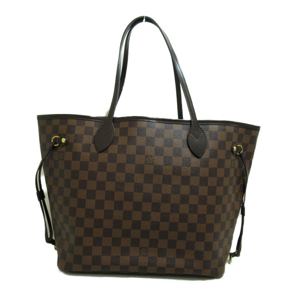 LOUIS VUITTON Neverfull MM Shoulder tote bag N41358 Damier Ebene Used women