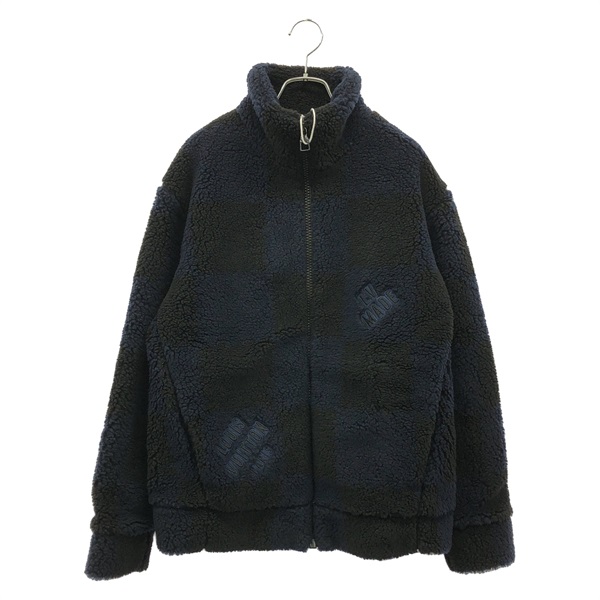 LOUIS VUITTON Blouson Jacket outerwear polyester Blue Used unisex size S LV
