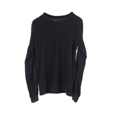 CHROME HEARTS Neck Logo L/S Tee T-shirt Tops  cotton Black Used mens size M