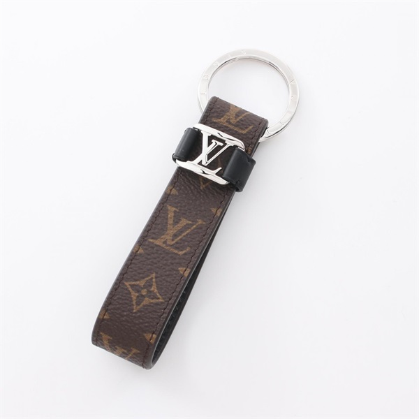 LOUIS VUITTON LV Dragonnu key ring M62709 Monogram macassar canvas Used mens