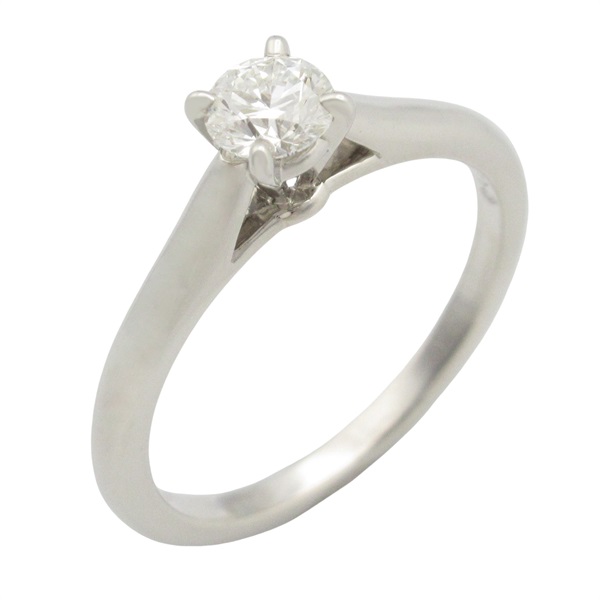 CARTIER Solitaire 1895 Ring 1P Diamond Pt950 Platinum Used women US size 4.75