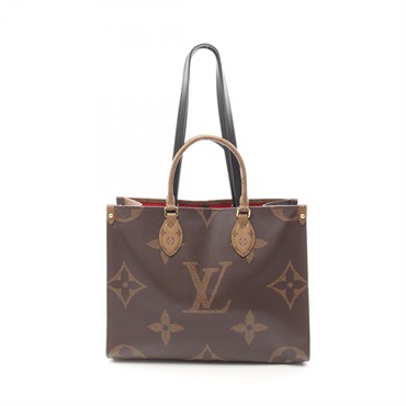 LOUIS VUITTON On the Go MM Shoulder Tote Bag M45321 Monogram Giant Reverse Used