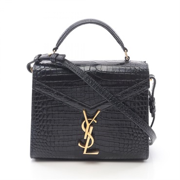 SAINT LAURENT Cassandra Shoulder Handbag 623930 leather Black Used Women