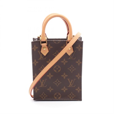 LOUIS VUITTON Petit Sac Plat Shoulder Handbag M69442 Monogram canvas Used Women