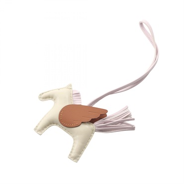 HERMES Rodeo Pegase PM charm U Swift leather Agneau milo Craie mauve pale Brown