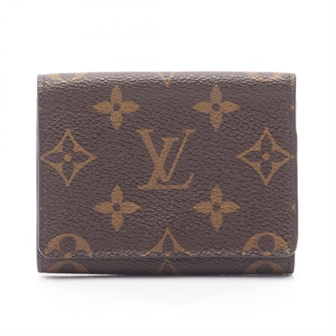 LOUIS VUITTON Enveloppe Carte de Visite Card Case M63801 Monogram Canvas Leather