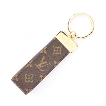 LOUIS VUITTON porte-clés dragonne key ring M65221 canvas Gold Plated Brown Used