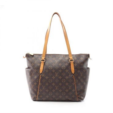 LOUIS VUITTON Totally MM Tote Bag M56689 Monogram canvas leather Brown Used LV
