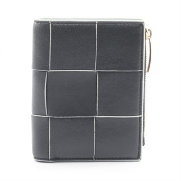 BOTTEGA VENETA Small Cassette Maxi Intrecciato Bi-fold Wallet 742698 leather