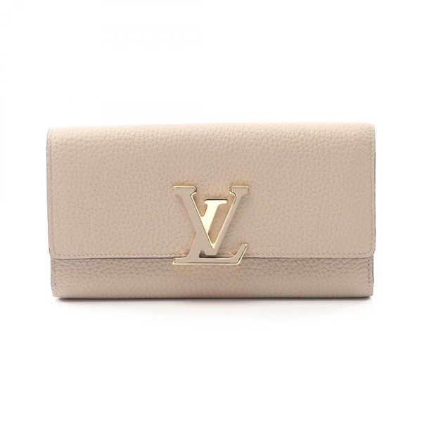 LOUIS VUITTON Portefeuille Capucine Bifold purse wallet M61249 leather galet LV