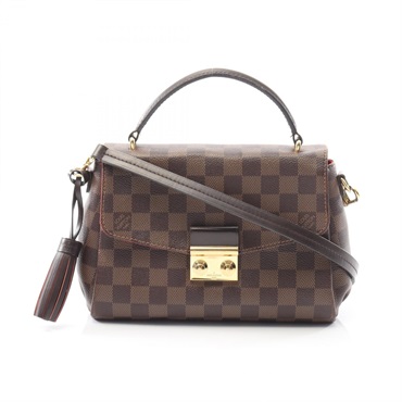 LOUIS VUITTON Croisette crossbody Handbag N53000 Damier leather Brown Ebene Used