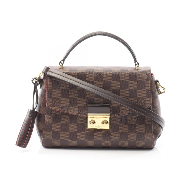 LOUIS VUITTON Croisette crossbody Handbag N53000 Damier leather Brown Ebene Used