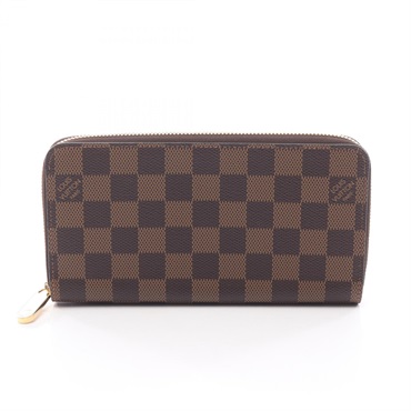 LOUIS VUITTON Zippy wallet Around long purse N41661 Damier Ebene Used LV