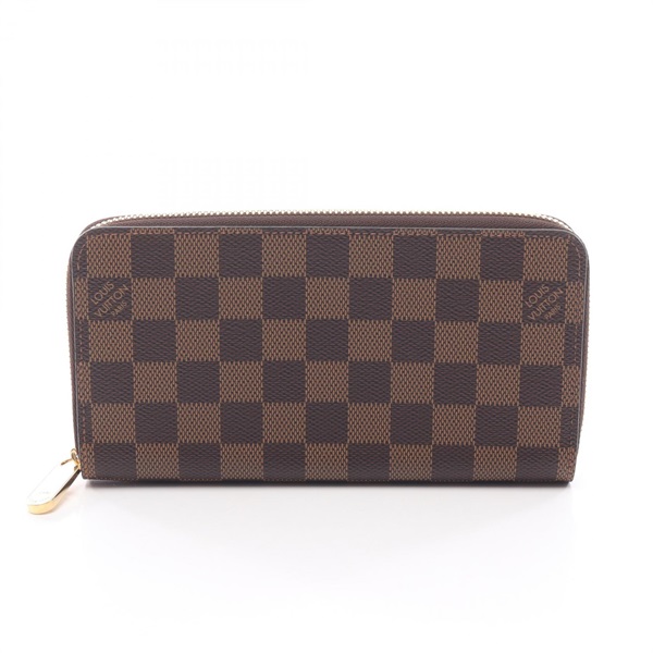 LOUIS VUITTON Zippy wallet Around long purse N41661 Damier Ebene Used LV