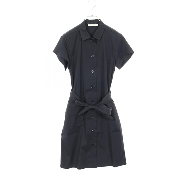 JIL SANDER shirt Dress cotton Navy Used Women #36