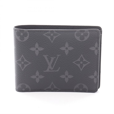 LOUIS VUITTON Portefeuille Multiple Bi-fold wallet purse M61695 Monogram Eclipse