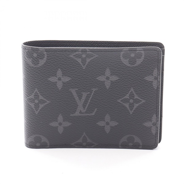 LOUIS VUITTON Portefeuille Multiple Bi-fold wallet purse M61695 Monogram Eclipse