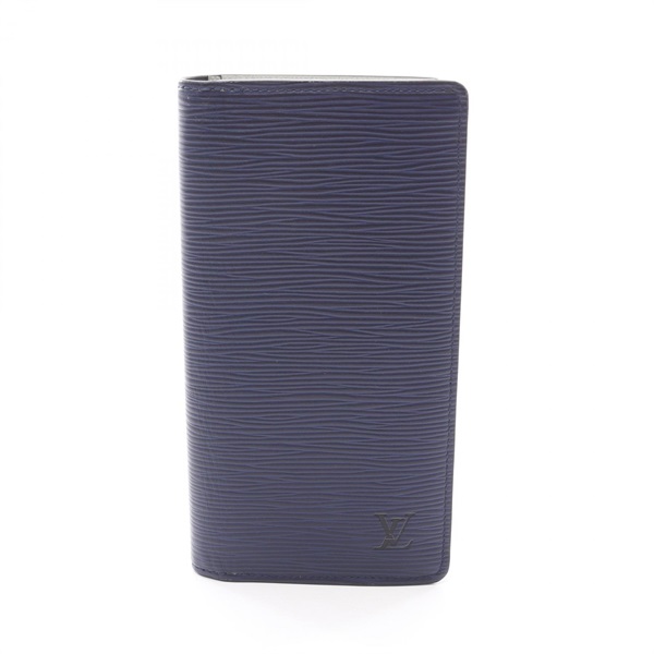 LOUIS VUITTON Portefeuille Brazza Bifold long wallet purse M81371 Epi Blue Used