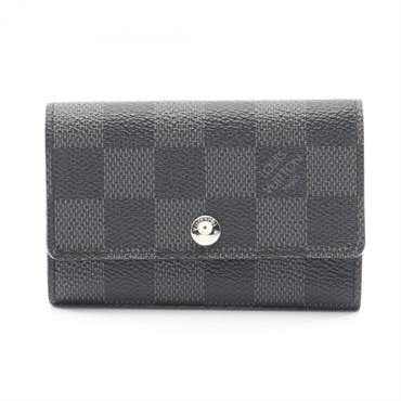 LOUIS VUITTON Multicles 6 key holder case N62662 Damier Graphite Black Used mens