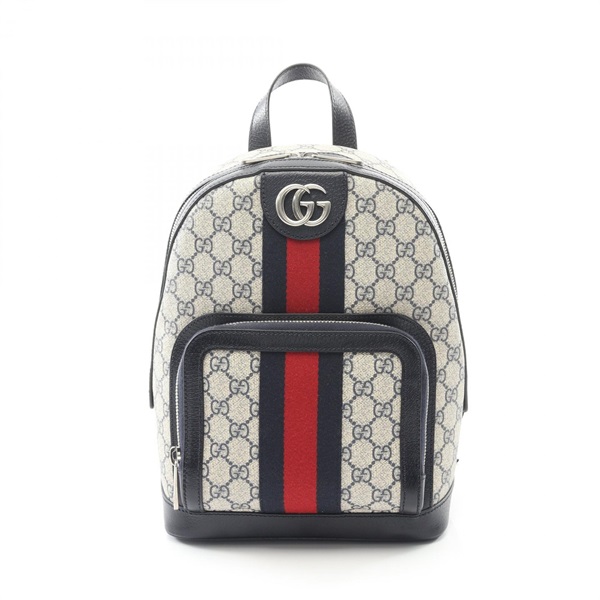 GUCCI Ophidia GG Supreme Rucksack Backpack 547965 canvas leather Beige Red Used