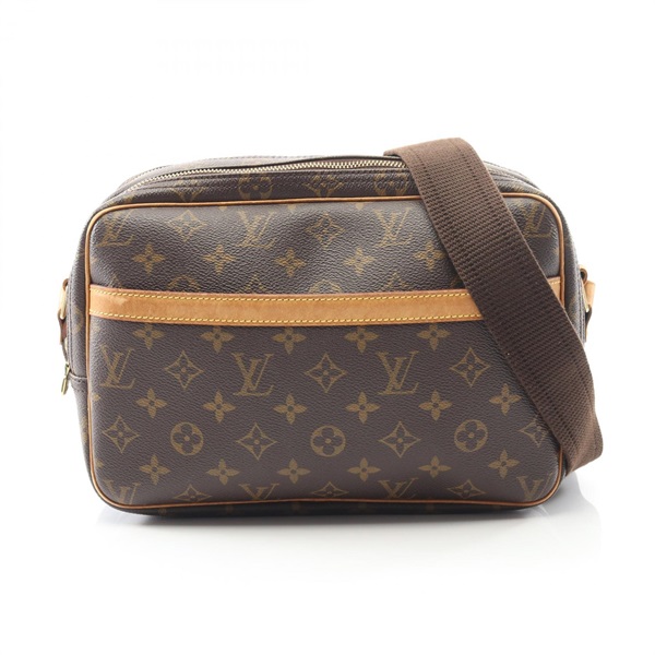 LOUIS VUITTON Reporter PM Shoulder crossbody Bag M45254 Monogram leather Brown
