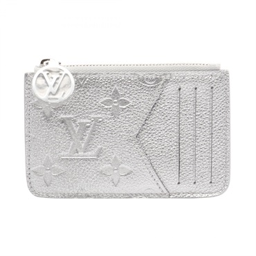 LOUIS VUITTON Porte Cartes Romy coin purse M26513 Monogram empreinte Silver used