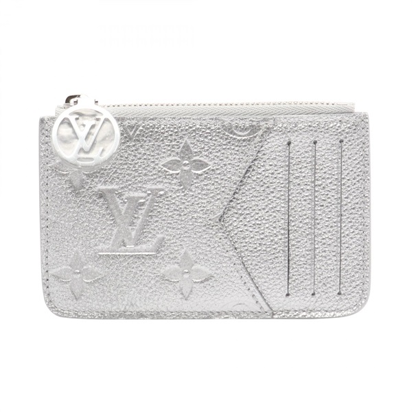 LOUIS VUITTON Porte Cartes Romy coin purse M26513 Monogram empreinte Silver used
