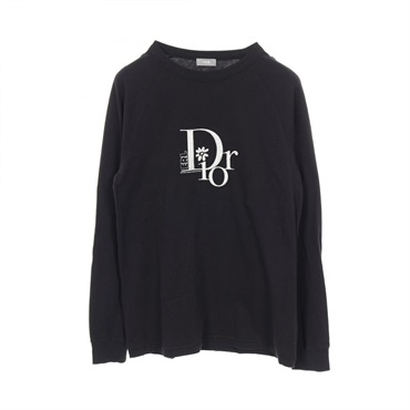 Christian DIOR × ERL Long-sleeved T-shirt cotton Black #S Used mens