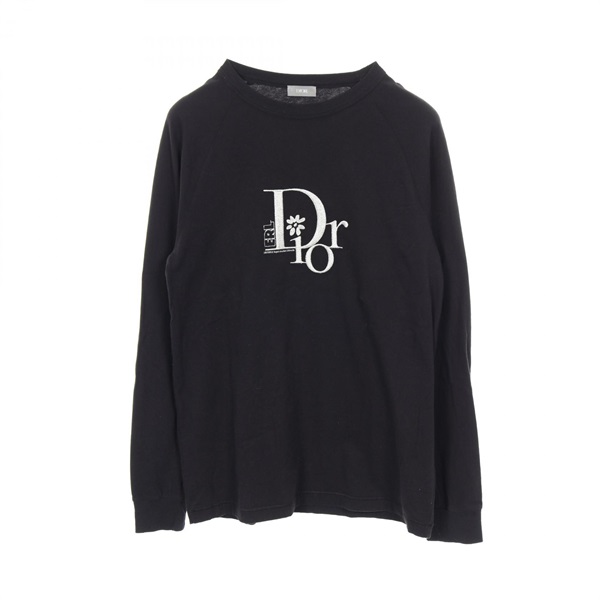 Christian DIOR × ERL Long-sleeved T-shirt cotton Black #S Used mens