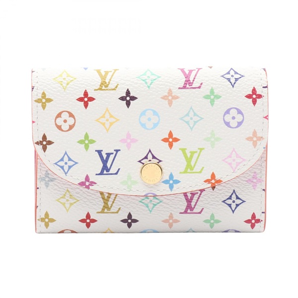 LOUIS VUITTON TM Rosalie coin purse M13399 Monogram Multicolore White Used women
