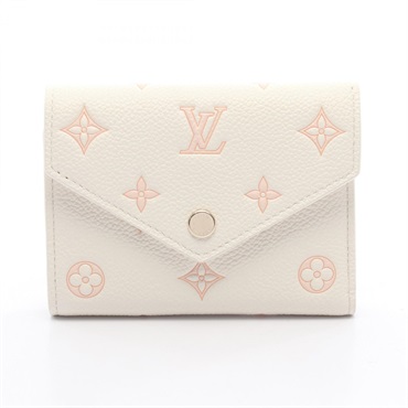 LOUIS VUITTON Portefeuille Victorine wallet M28299 Monogram empreinte White used