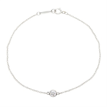 TIFFANY＆CO By the Yard Bracelet Pt950 Platinum Diamond Used Women