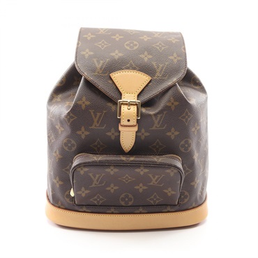 LOUIS VUITTON Montsouris MM Backpack M51136 Monogram canvas Brown Used Women LV