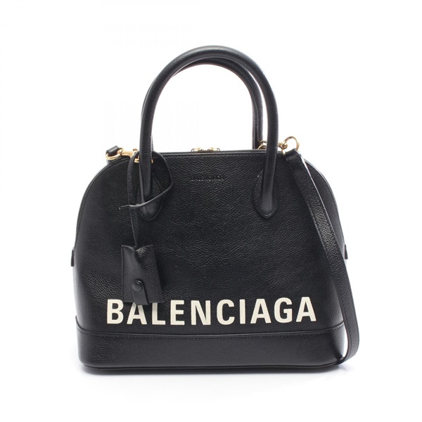 BALENCIAGA Ville Top Handle S 2Way Shoulder Handbag 518873 leather Black Used