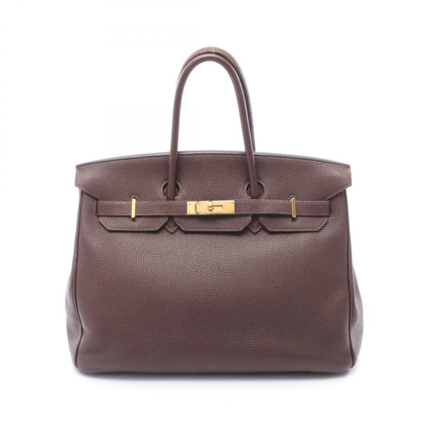 HERMES Birkin 35 Handbag Togo leather Brown Chocolat Used Women GHW L