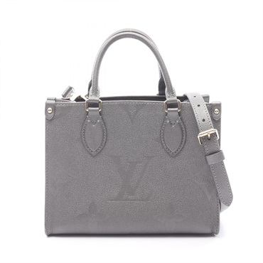 LOUIS VUITTON On the Go PM Shoulder Handbag M12886 Monogram empreinte Gray Used