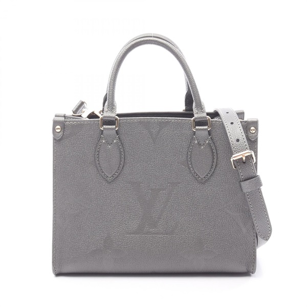 LOUIS VUITTON On the Go PM Shoulder Handbag M12886 Monogram empreinte Gray Used