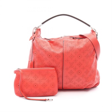 LOUIS VUITTON Selene MM Shoulder Bag M94306 Mahina leather Corall Used Women