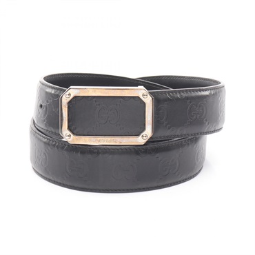 GUCCI Guccisima Belt 162946 leather Black Used mens