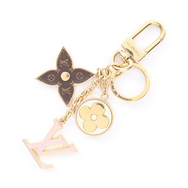 LOUIS VUITTON Spring Street key ring M01187 Gold Plated monogram Used Women