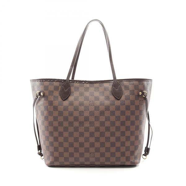 LOUIS VUITTON Neverfull MM Tote Shoulder Bag N41603 Damier canvas Rose Used LV