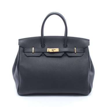 HERMES Birkin 35 Handbag C Togo leather Black Used Women GHW