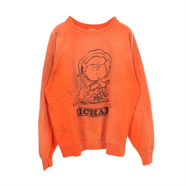 SAINT MICHAEL CRW N SWT Crewneck Vintage Wash Used sweatshirt cotton Orange used
