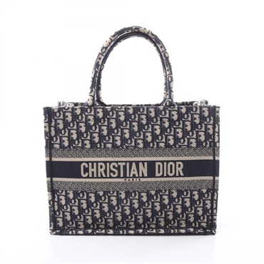 Christian Dior BOOK TOTE Medium Oblique Embroidery Handbag M1296ZRIW_M828 canvas