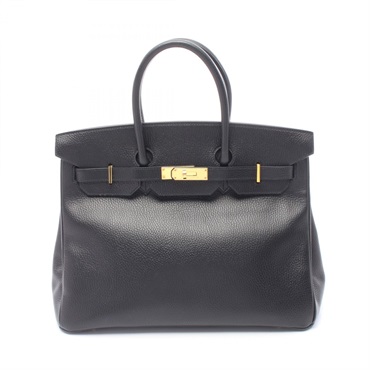 HERMES Birkin 35 Handbag Ardennes leather Black Used Women GHW C