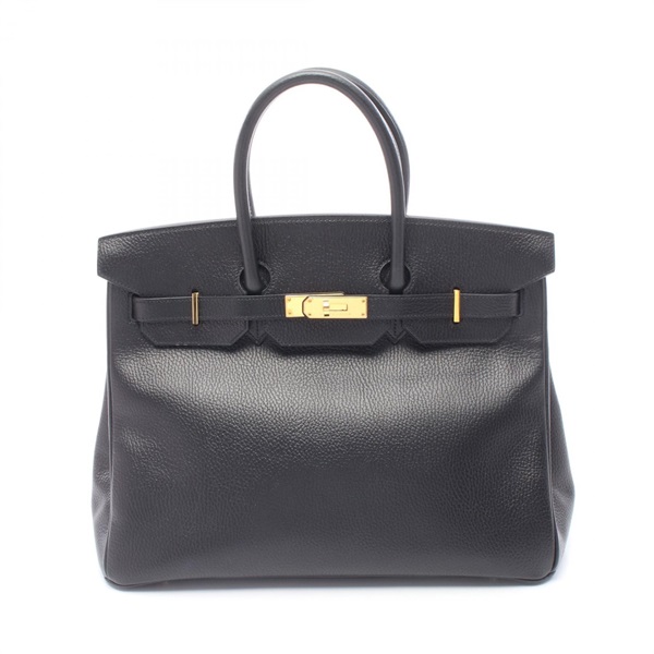 HERMES Birkin 35 Handbag Ardennes leather Black Used Women GHW C