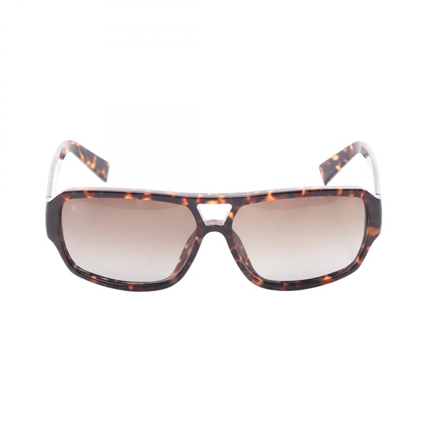 LOUIS VUITTON Obsession Monogram Sunglasses eyewear Plastic Brown Used Women