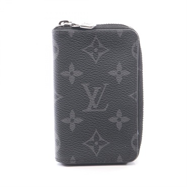 LOUIS VUITTON Zippy Coin Purse Case Vertical M81662 Monogram eclipse canavs Used