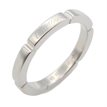 CARTIER Maillon PANTHERE Ring 18KWG White Gold Used women US size 4.25 #48