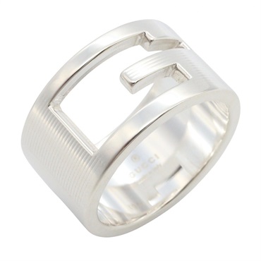 GUCCI G Logo Ring Silver925 Silver Used unisex US size 7.25